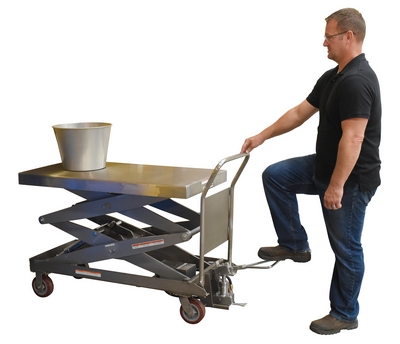 عربات الرفع الهيدروليكية المصنوعة من الفولاذ المقاوم للصدأ جزئيًا