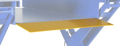 طاولات مقصية للرفع الأرضي مع درابزين