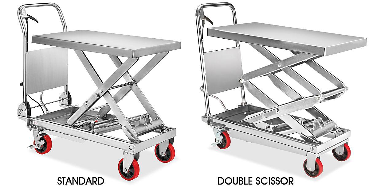 EDELSTAHL Hubtisch Doppelschere - 36 x 20" 770 lb